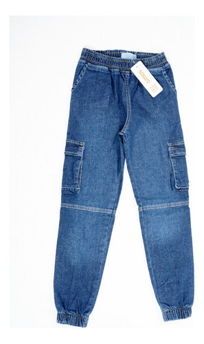 Gimos Unisex Cargo Kids Elasticized Jeans Pants 2