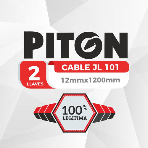 Piton JL101 1.20 Mts Motorcycle/Bicycle Security Cable Lock 4