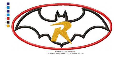 Elma Matrizes Matriz Para Bordados Maquina Batman Y Robin Logo 4233 2