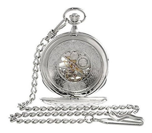 Charles-Hubert Paris 3953W Analog Mechanical Pocket Watch 1