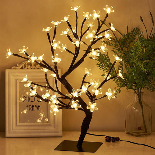 Peiduo Cherry Blossom Tree with 48 Warm White Lights – 17.5 Inches 0