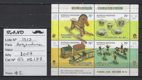 Lote1515 Argentina Año 2007 Hb 177 Jugetes Infantiles Mint 1