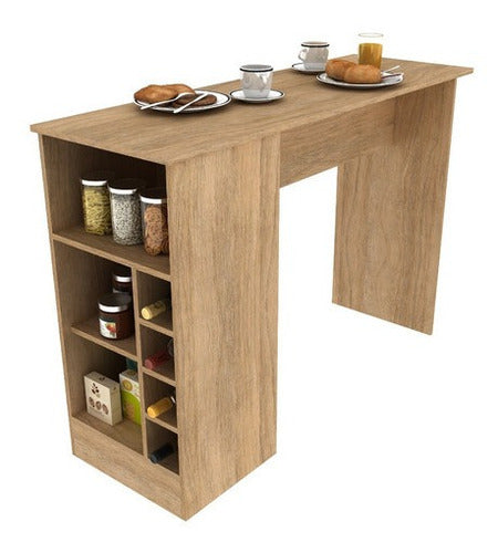 Barra Mesa Desayunador Cocina Rustic Isla Multiuso Mueble 0