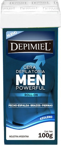 6 Ceras Roll On Para Hombre Depimiel + 100 Bandas Depilacion 1