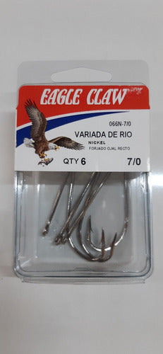 Eagle Claw 066N 7/0 Fishing Hooks - 6 Pack 0