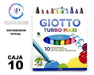 Marcadores Giotto Turbo Maxi Gruesos X 10 Colores 4