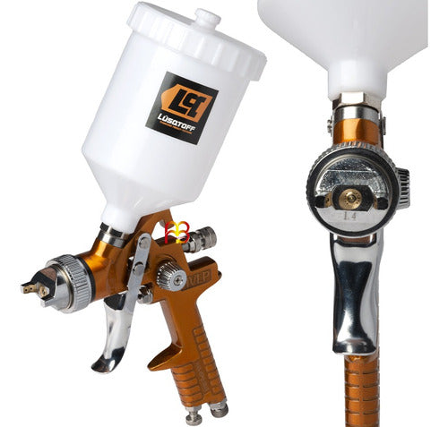 Lüsqtoff HVLP Paint Spray Gun 1.4 mm Pneumatic Gravity Feed 0