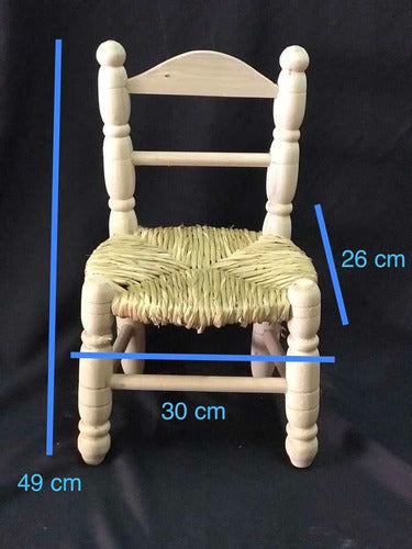 Kids Chair in Wood and Wicker 0