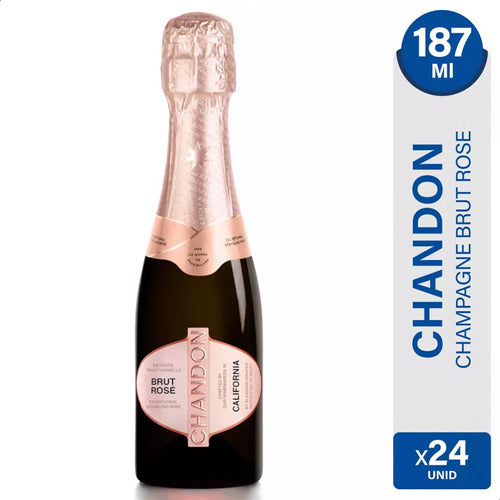 Chandon Rose Brut Champagne 187ml Sparkling Wine Case of 24 Units 1