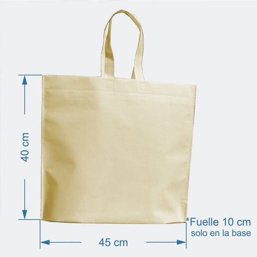 Pack of 50 Beige 80grs Non-Woven Fabric Bags (45x40x10cm) for Sublimation/Printing - Ideal for Boutique, Gifts, Supermarkets 3