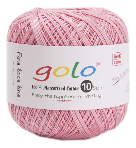 Hilo De Ganchillo Rosa Claro Tamaño 10 Para Tatting Y Croche 0