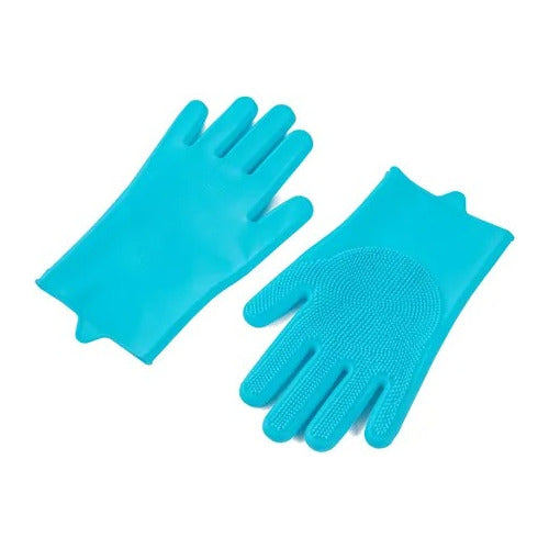 World Tech Silicone Dishwashing Gloves with Integrated Sponge 4