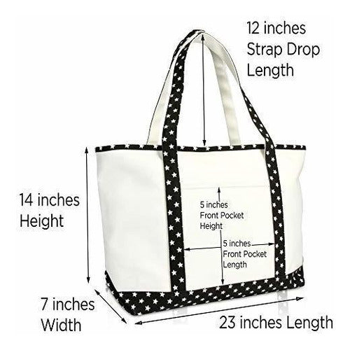 Dalix 23 Premium 24 Oz Canvas Tote Bag for Shopping 2