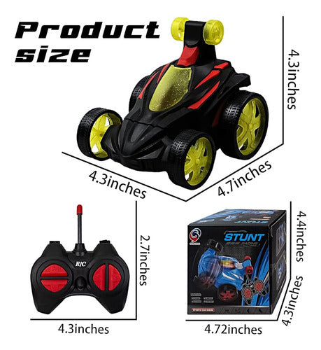 Hyw Remote Control Stunt Car Para Niños, Doble Cara 360 ° De 3