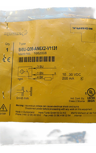 Turck Sensor Bi8u-q08-an6x2-v1131 0