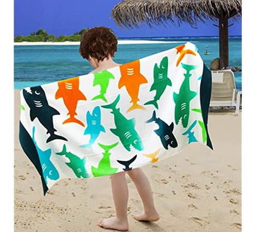 Yifontin Toalla De Playa Para Niños Velour Terry Manta Throw 4