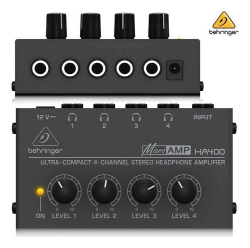 Distribuidor De Auriculares Behringer Ha400 4 Canales 1