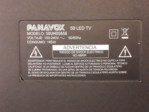 Panavox Placa Main: 50uhd5658 1