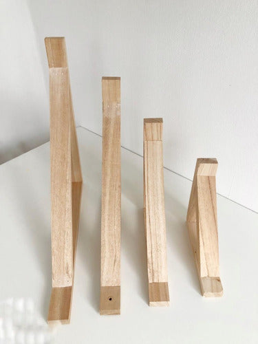 Wooden Brackets for Scandinavian Floating Shelves - Set of 2 5