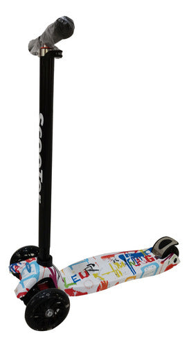 Priori Graffiti Scooter with Lights and Adjustable Handlebar 5