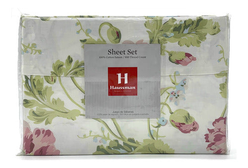 Luxurious 300 Thread Count 100% Cotton Queen Sheets Set - Various Models 3
