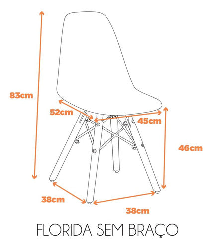 Cadeira Eames Polipropileno Base Madeira Eiffel Espresso Wt 2