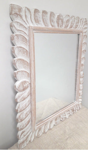 Wooden Mirror/Leaf Design 58x68 Origin Asia 0