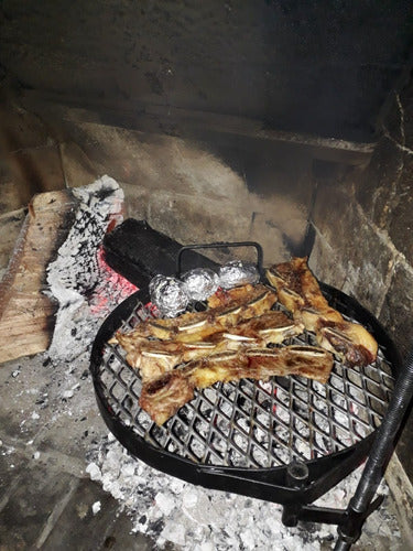 Parrilla Redonda De 38 Cm Con Soporte Para Estufa A Leña 7