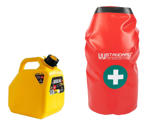 WStandard Botiquin Estanco Rojo + Bidon 5L Amarillo 0