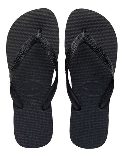 Original Havaianas Top Black Flip Flops - Fira Line 0