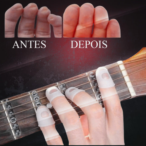 Kit 4 Protetores De Dedos Para Tocar Violão Colorido Médio 7