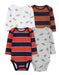 Carter's Pack of 4 Baby Boy Bodysuits Various Original Designs 3