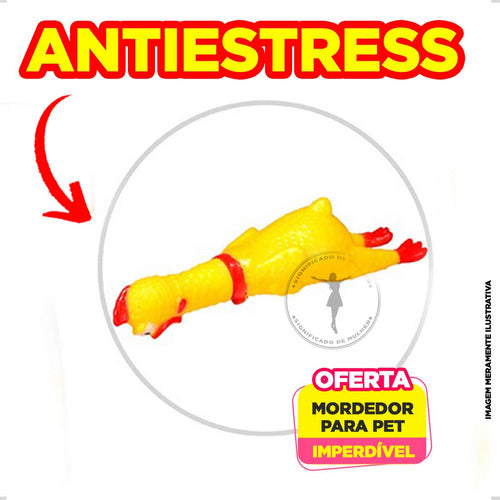 Galinha Frango Amarelo Mordedor Per Ant-stress Envio Rápido 3