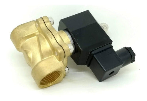 Válvula Solenoide 2 Vias Latão Nf3/4 Água Ar E Óleo 220v 3