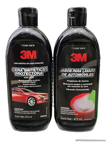 3M Premium Car Care Shampoo + Long Lasting Wax Kit 0