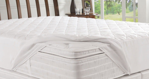 Quilted Fitted Mattress Protector Cover 160x200 Queen Size 0