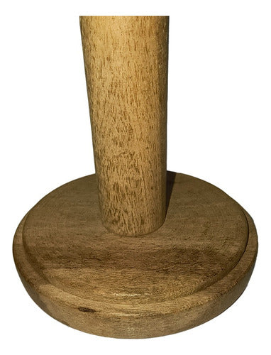 Kitchen Paper Roll Holder 28 cm with Algarrobo Wood Base 4