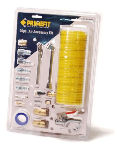 PrimeFit IK1016S-20 Air Compressor Accessories Kit with 25-Foot Retractable Air Hose, 20 Pieces 1