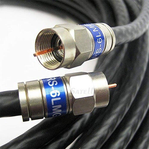 Perfect Vision Cable Coaxial Armado 3 Metros Negro Con Conectores 1