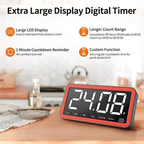 VOCOO Digital Kitchen Timer with Extra Large Display 1