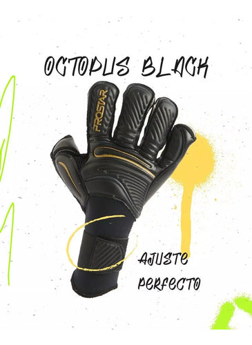 Prostar Hyper Roll Octopus Black Goalkeeper Gloves 4mm 1