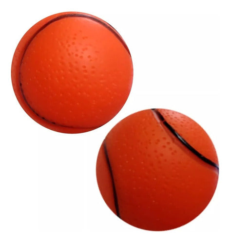 Shopfinity Squeaky Baseball Orange Stress Relief Toy for Pets 4