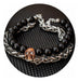 Skull Factory Joyas Pulsera Calavera Dj Doble Onix Y Acero Modelo Exclusivo 0