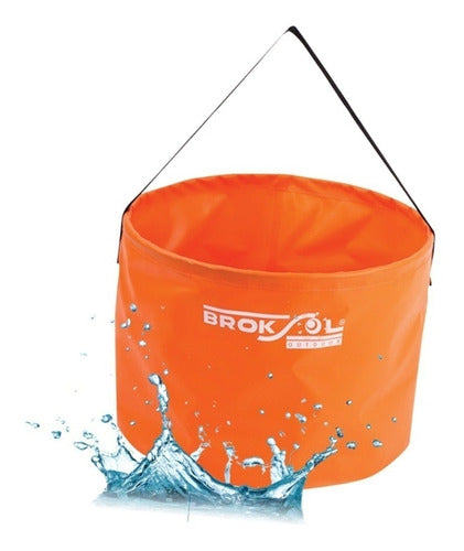 Broksol Foldable Waterproof 12L PVC Bucket for Camping and Fishing 0