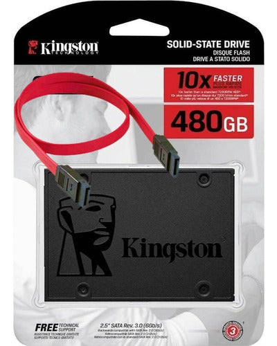 Kingston SSD 480GB Solid State Drive Gamer + Cable Tranza 4