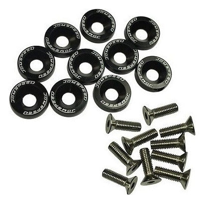 20pcs Negro Defensa/parachoques Perno/arandela Aluminio Moto 2