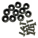 20pcs Negro Defensa/parachoques Perno/arandela Aluminio Moto 2