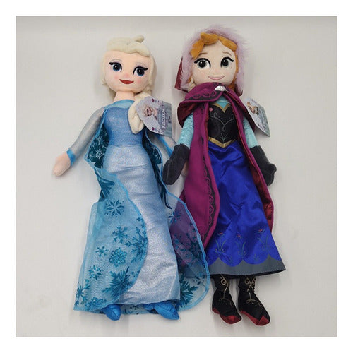 Pacote Com 2 Bonecos De Pelúcia Frozen Elsa E Anna Crianças 2