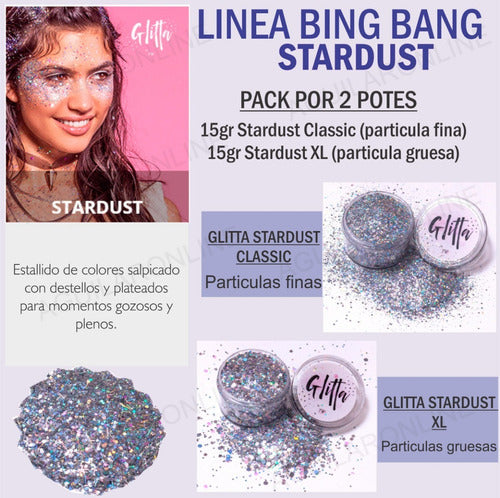 Glitta Set Duo Stardust Bing Bang Particula Gruesa Fina 2