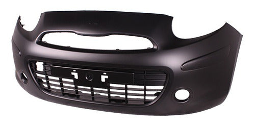 Nissan Front Bumper Black Smooth with Hole for Tow Hook March 11-13 0